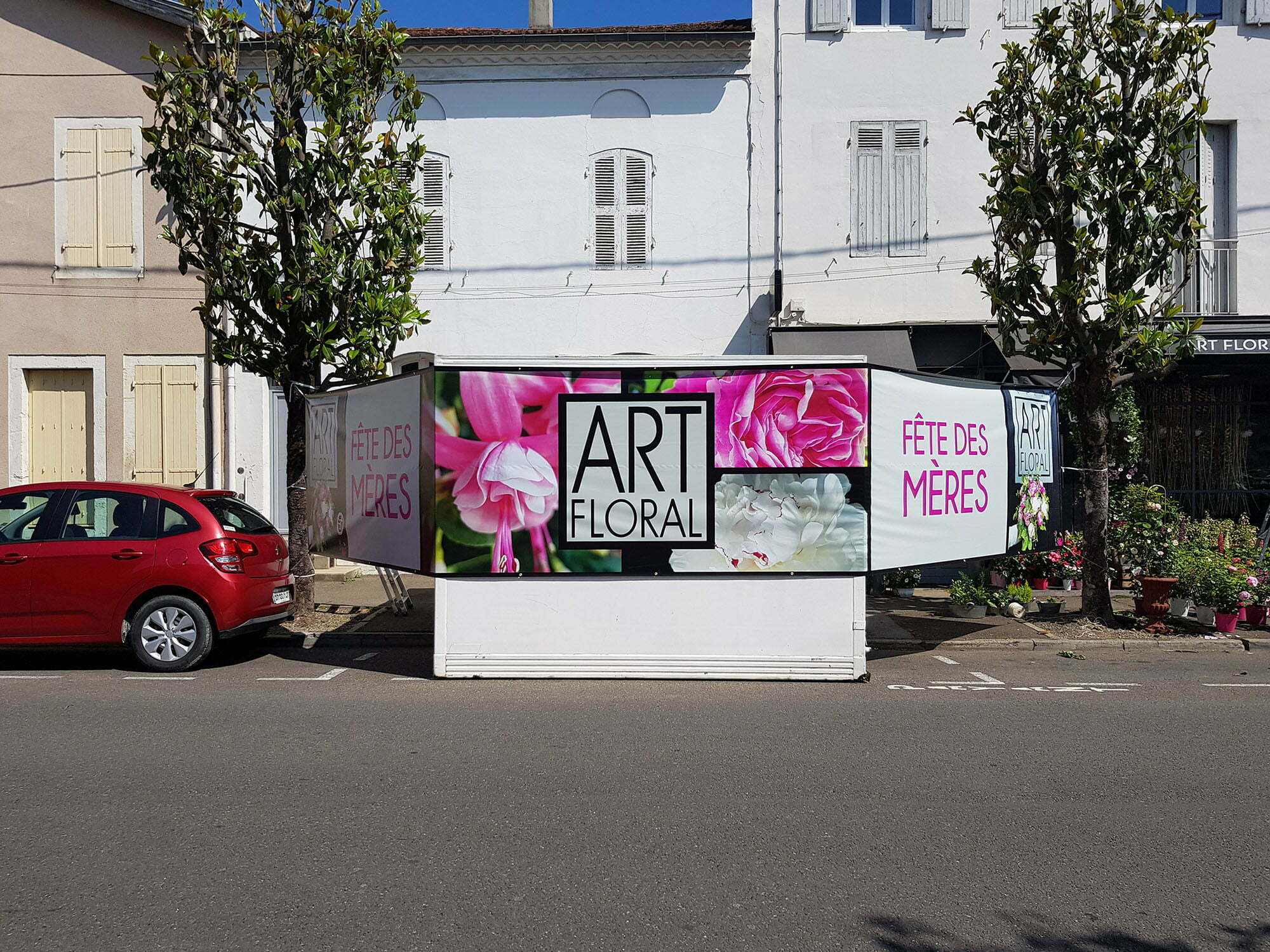 AgenceGraphics a imprimer 10 mètres de baches pour Art Floral