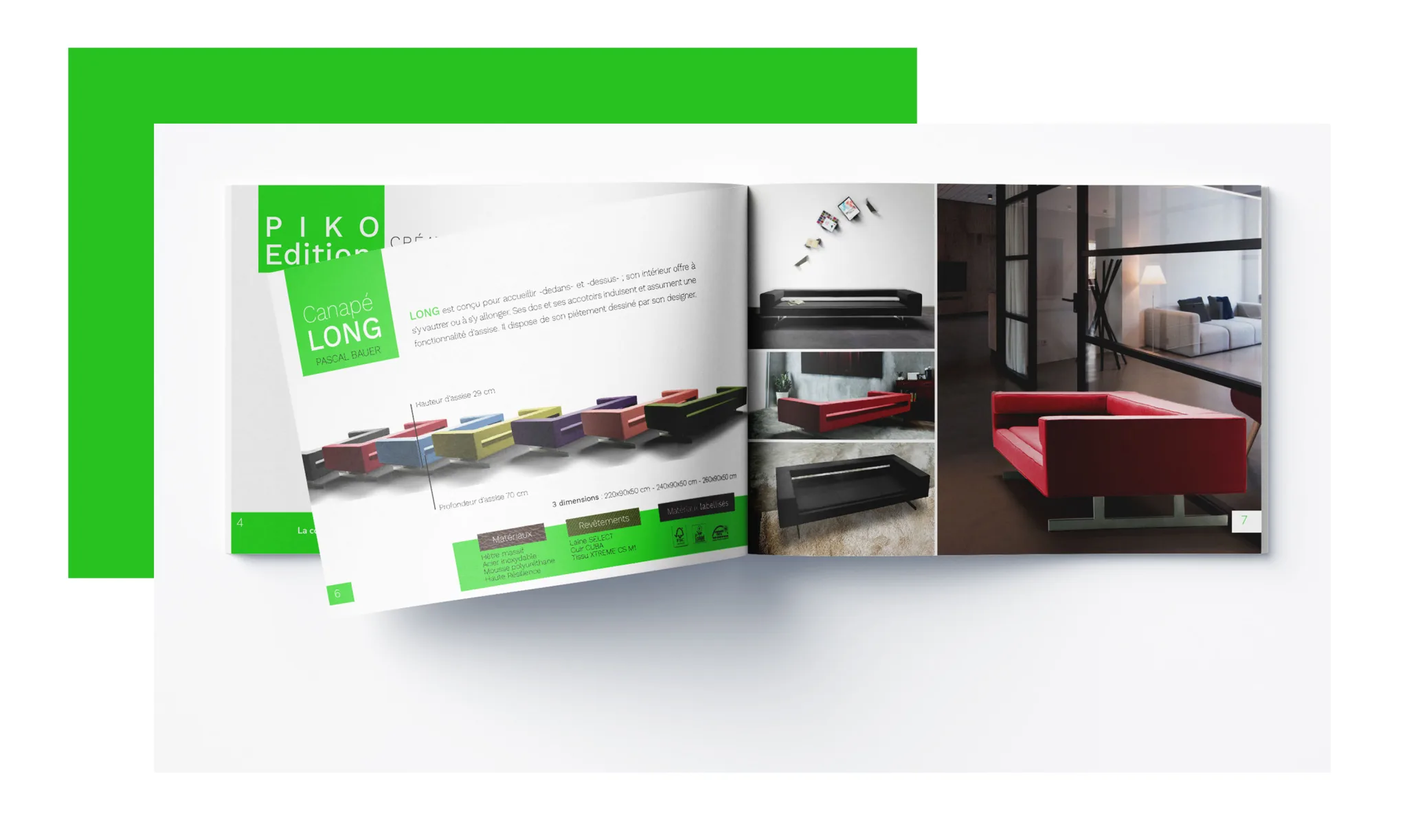 Agence graphics realise le graphisme du catalogue de meuble design et éco responsable de PIko edition